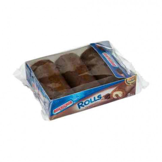 كيك امريكانا رولز  بالشوكلاته 3قطع