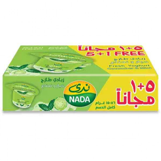 زبادي ندى نعناع وخيار 170x6جم