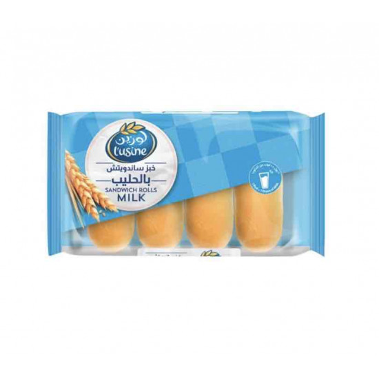 خبز لوزين بالحليب ساندويش رول 4 حبات