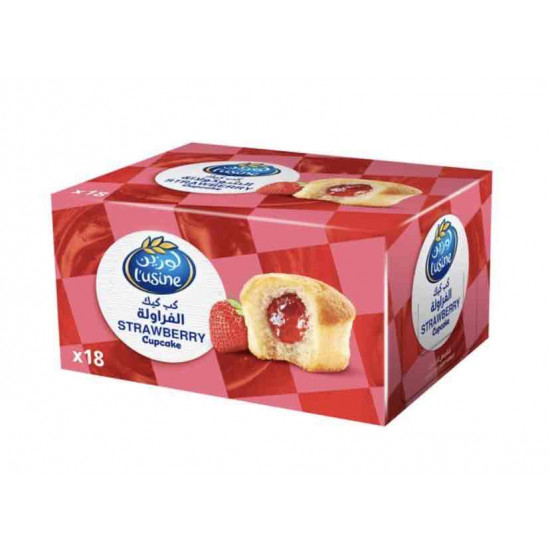 كرتون كب كيك لوزين فراولة 18حبة 540 جم 