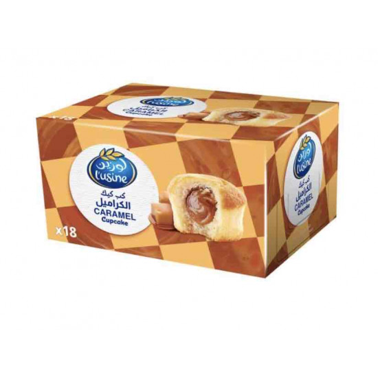 كرتون كب كيك لوزين كراميل 18حبة 540 جم