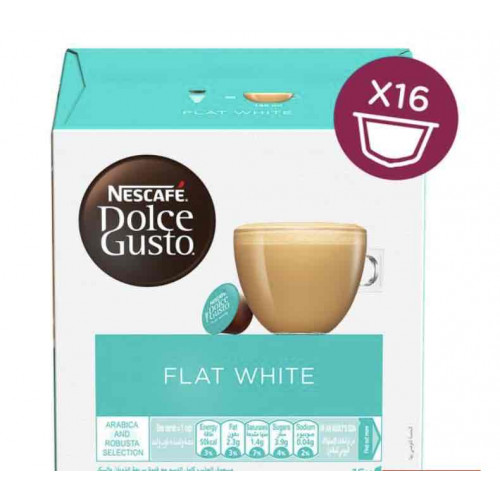 كبسولات القهوة دولتشي جوستو فلات وايت 16 حبة 