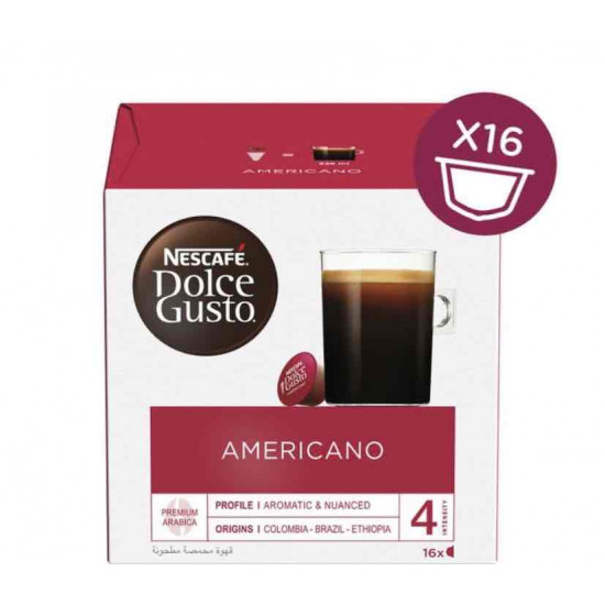 كبسولات القهوة نسكافية دولتشي جوستو أمريكانو 16 حبة 