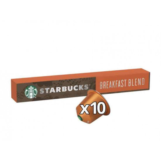كبسولات القهوة ستاربكس بريكفاست بلند من نسبريسو 10 حبات 