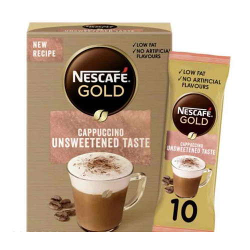 كرتون قهوة نسكافية جولد كابتشينو غير محلى 14.2جم*10