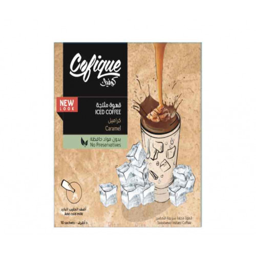 كرتون قهوة مثلجة كوفيك كراميل 24جم*10