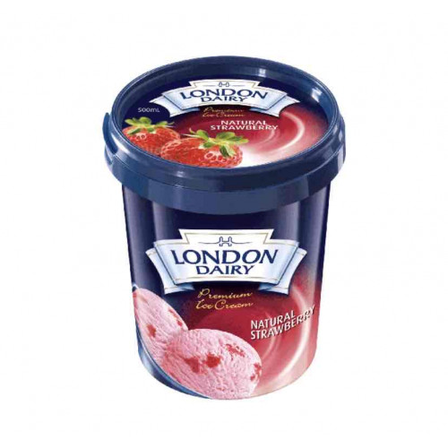 ايس كريم لندن ديري فراولة 500 مل