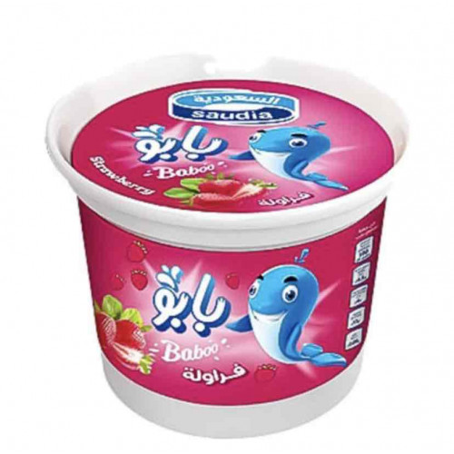 ايس كريم السعودية بابو الفراولة 100مل 