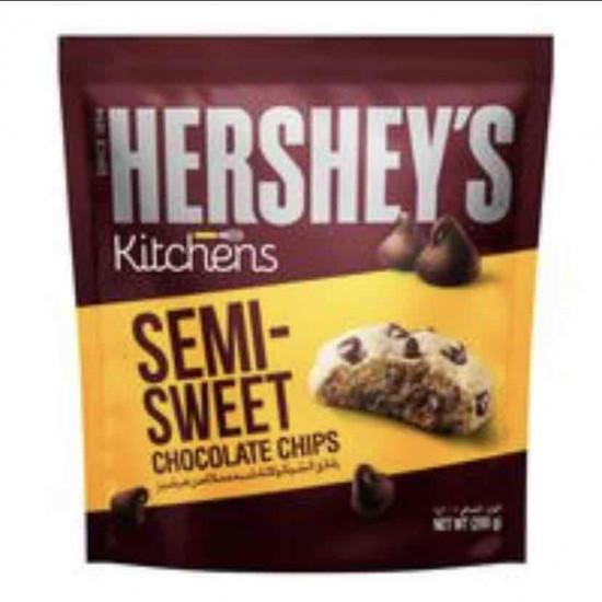هيرشيز رقائق شوكلاته شبه محلاه 200 جم