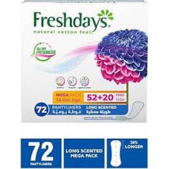 فوط صحية فريشدايز طويل معطرة عدد 72