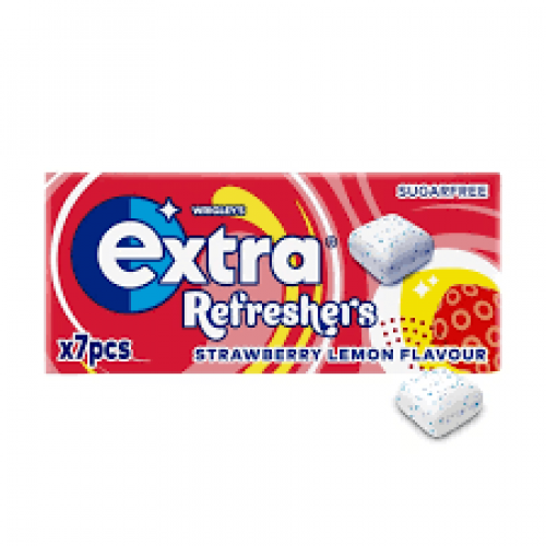 علك اكسترا بنكهة الفراولة و الليمون خالية من السكر 7 حبات