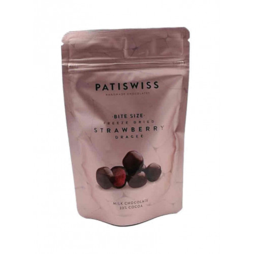 باتي سويس حبيبات الفراولة مغطي بالشوكولاتة الحليب مستورد -80 غرام 