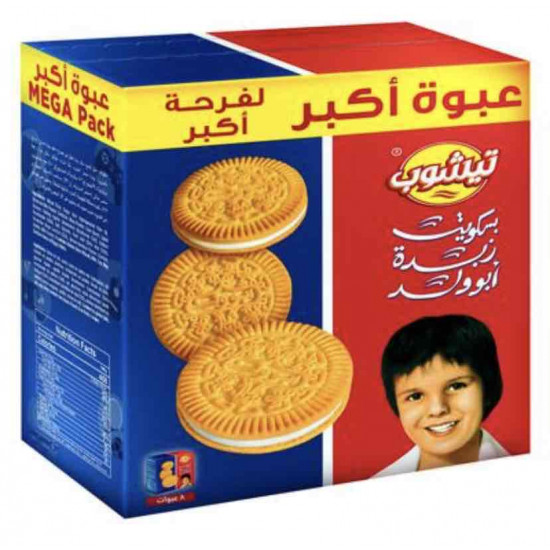كرتون بسكويت تيشوب أبوولد 100جم 