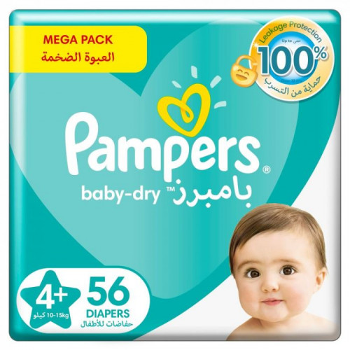 بامبرز 4+ كبير ميجا 74 حبة