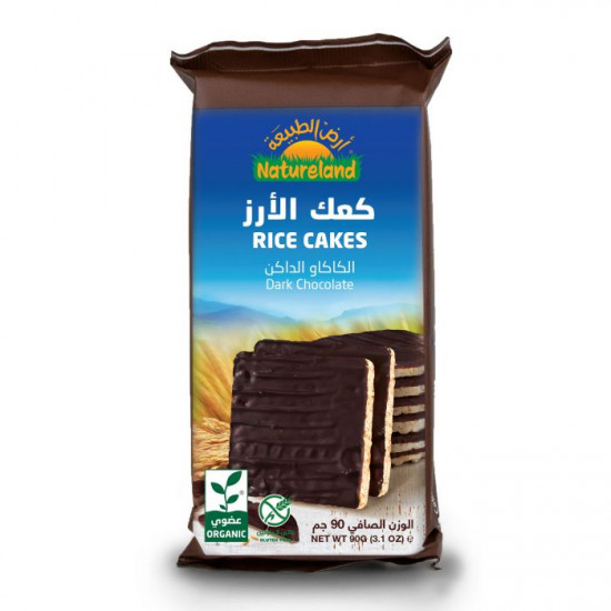 كعك الأرز الكاكاو الداكن أرض الطبيعه 90 جم