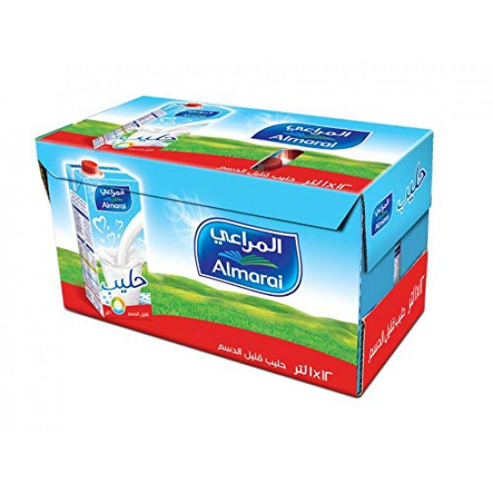 كرتون حليب المراعي طويل الاجل قليل الدسم 1 لتر 