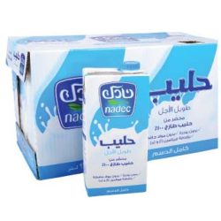 كرتون حليب نادك طويل الاجل كامل الدسم 1 لتر 