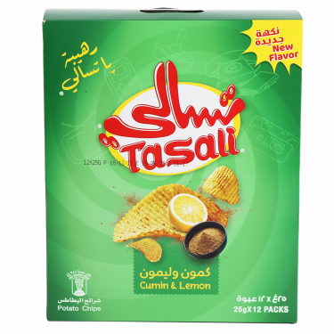 بطاطس تسالي كمون و ليمون 25 جم علبة
