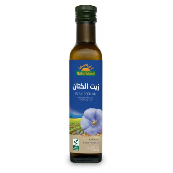 زيت الكتان عضوي 250 مل أرض الطبيعة