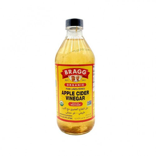 خل التفاح العضوي مع اللب براغ  16 أونز