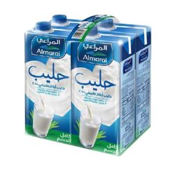 حليب المراعي طويل الأجل كامل الدسم 1 لتر  * ربطة 