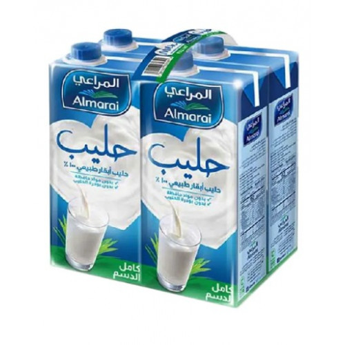 حليب المراعي طويل الأجل كامل الدسم 1 لتر  * ربطة 