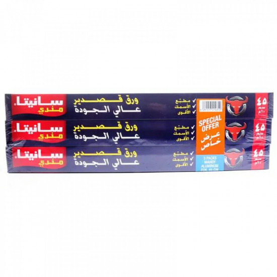 ورق قصدير سانيتا مندي 45 سم 3×8*