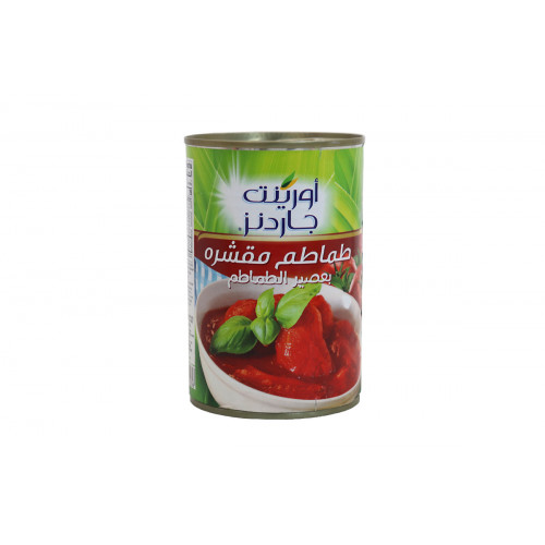 طماطم مقشرة في عصير الطماطم حدائق اورينت 400 جم