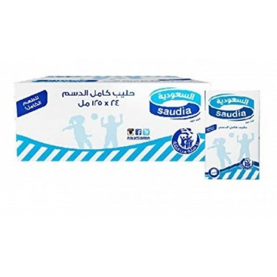 كرتون حليب السعودية كامل الدسم 125