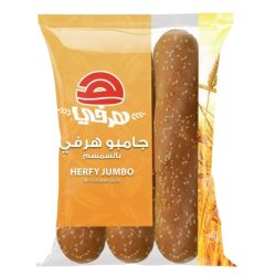 خبز سندوتش جامبو هرفي 3 قطع بالسمسم