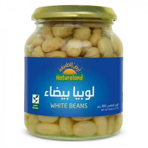 لوبيا بيضاء عضوي أرض الطبيعه 360 جم