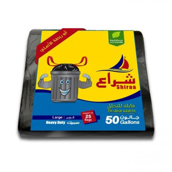 أكياس نفايا شراع 50جالون سميكة 6 ربطة ×25 حبة