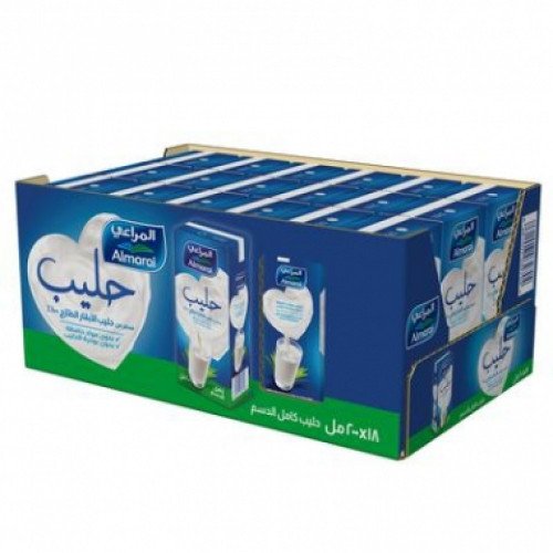 حليب المراعي طويل الأجل كامل الدسم 200 مل  (15+3)