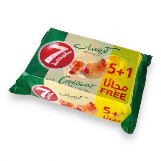 كرواسان 7 دايز فراولة 55 جم  (5+1)