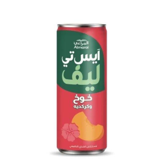 أيس تي ليف خوخ وكركديه 240 مل 