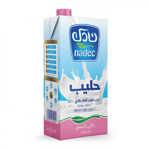 حليب نادك طويل الاجل خالي الدسم 1 لتر