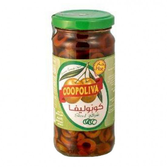 زيتون أخضر شرائح بالشطة كوبوليفا 114 جم