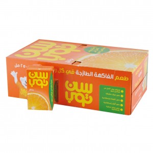 سن توب صغير برتقال 125 مل كرتون