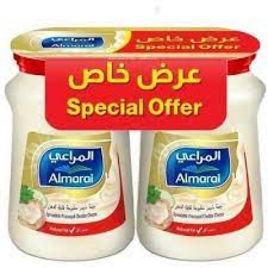 جبنة كريم شيدر المراعي كاسات 2×500 جم