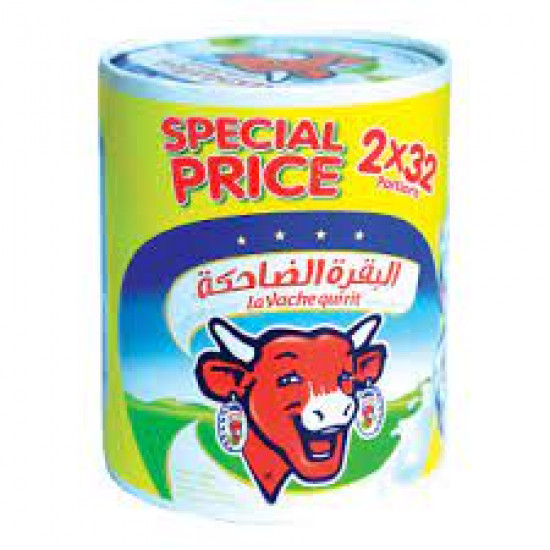 جبنة البقرة الضاحكة 32 قطعة 2×480 جم
