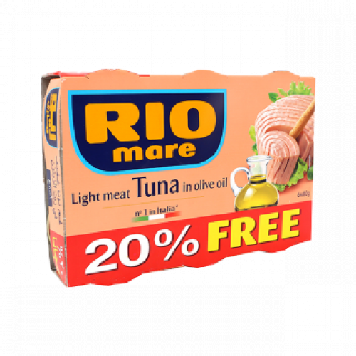 تونة ريوماري بزيت الزيتون 80x6 جم  ( خصم 20% )