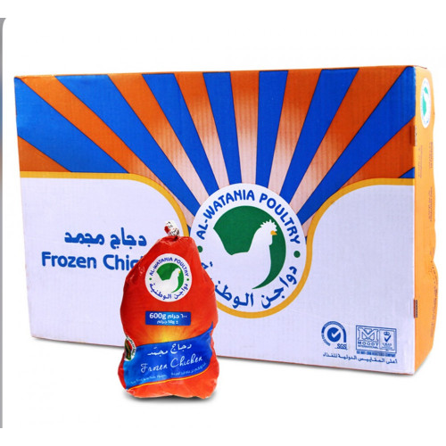 كرتون دجاج الوطنية مجمد 600 جم 