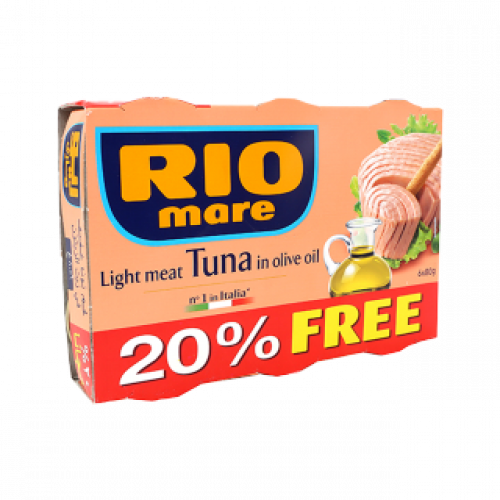 كرتون تونة ريوماري بزيت الزيتون 6×80 جم   (خصم 20%)* 