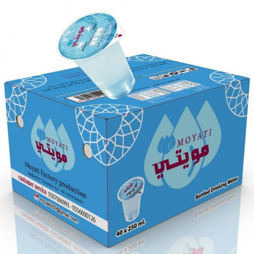 كرتون مياه كاسات مويتي 250 مل*