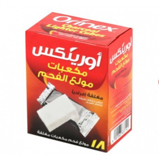 مولع فحم مكعبات اورينكس 18حبة