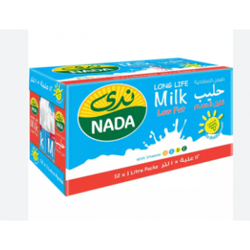 كرتون حليب ندى طويل الأجل قليل الدسم 1 لتر 