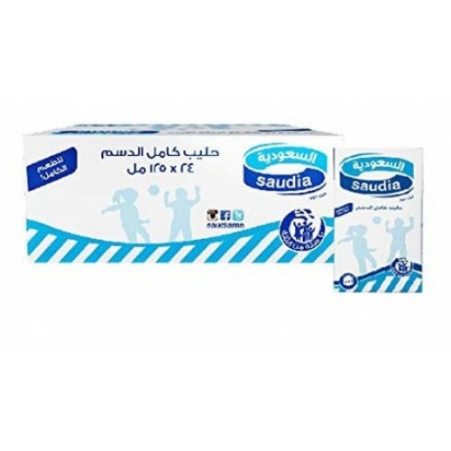 كرتون حليب السعودية كامل الدسم 125