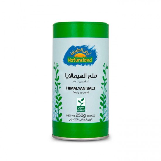 ملح الهيمالايا مطحون ناعم عضوي أرض الطبيعه 250 جم ملح الهيمالايا مطحون ناعم عضوي أرض الطبيعه 250 جم