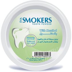 Eva Smokers Tooth Powder with Menthol &amp; Mint for Stain Removal &amp; Whitening – 40g
