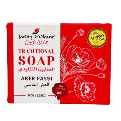 Jardin d’Oléane Traditional Aker Fassi &amp; Argan Oil Soap – 100g